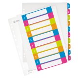 Intercalaires en plastique WOW, numéroté, A4, 1-10