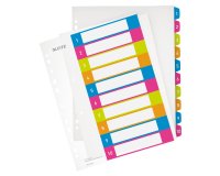 Intercalaires en plastique WOW, numéroté, A4, 1-10