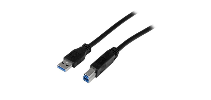 Cable Certificado 2m USB 3.0 Super Speed USB B Macho a USB A Macho Adaptador para Impresora - Negro
