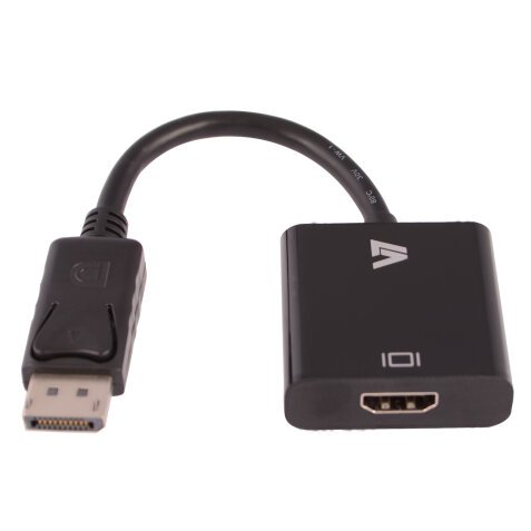 V7 Adattatore video nero da DisplayPort maschio a HDMI femmina