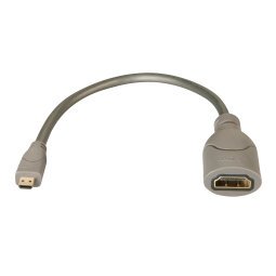 Lindy 41298 câble HDMI 0,15 m HDMI Type D (Micro) HDMI Type A (Standard) Gris