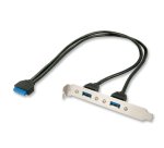 Lindy Adaptateur slot USB 3.0, 2 x USB 3.0 prises Type A