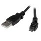 StarTech.com Cable Adaptador 2m USB A Macho a Micro USB B Macho Acodado en Ángulo hacia Arriba para Teléfono Móvil