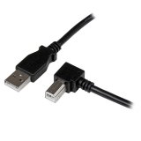 StarTech.com Cable Adaptador USB 2m para Impresora Acodado - 1x USB A Macho - 1x USB B Macho en Ángulo Derecho