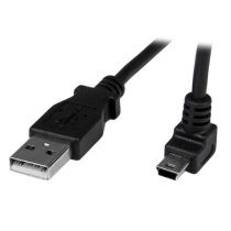 cable adaptador 1m usb a macho a mini usb b macho acodado en angulo hacia arriba