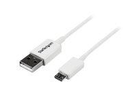 Cable Adaptador 2m USB A Macho a Micro USB B Macho para Teléfono Móvil Smartphone - Blanco
