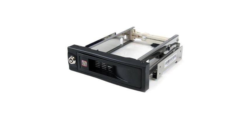 StarTech.com Rack Móvil Aluminio para Disco Duro HDD SATA de 3,5" Pulgadas sin Bandeja Bahía de 5,25"