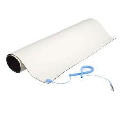 StarTech.com Tapis Antistatique ESD - 63,5x 69,8cm Sous-Couche de Mise à la Terre Électrique pour Bureau - Câble de Mise à la Terre avec Pince Inclus - Pour la Maison ou le Travail - Beige