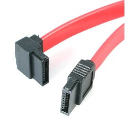 Cable de 45cm de Datos SATA en Ángulo Recto a la Izquierda Acodado 7 Pines - 2x Serial ATA Macho