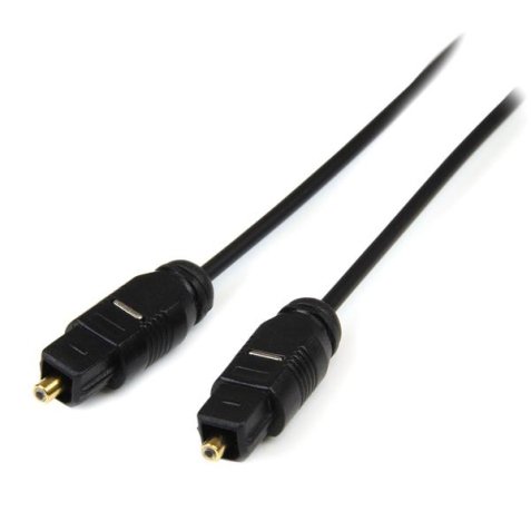 Cable 4,5m TosLink Audio Digital Óptico SPDIF Delgado - Negro