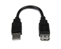 Cable de 0,15m de Extensión Alargador USB 2.0 - Macho a Hembra USB A - Extensor