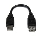 Cable de 0,15m de Extensión Alargador USB 2.0 - Macho a Hembra USB A - Extensor