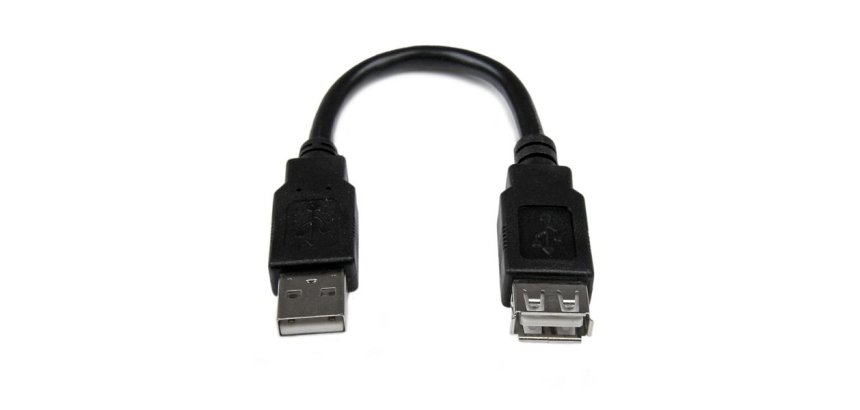 Cable de 0,15m de Extensión Alargador USB 2.0 - Macho a Hembra USB A - Extensor
