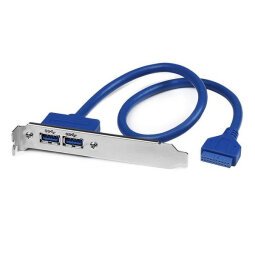 StarTech.com Adaptateur Carte Mère vers Plaque 2 Ports USB 3.0 A Femelle Encastré