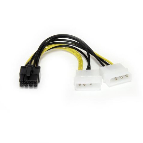 StarTech.com Câble adaptateur d'alimentation LP4 vers carte vidéo Express PCI 8 broches de 15 cm