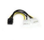 StarTech.com Câble adaptateur d'alimentation LP4 vers carte vidéo Express PCI 8 broches de 15 cm