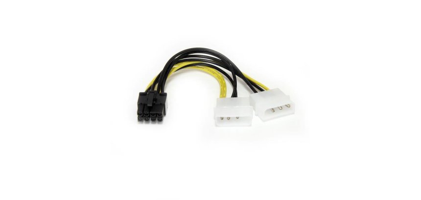 StarTech.com Câble adaptateur d'alimentation LP4 vers carte vidéo Express PCI 8 broches de 15 cm