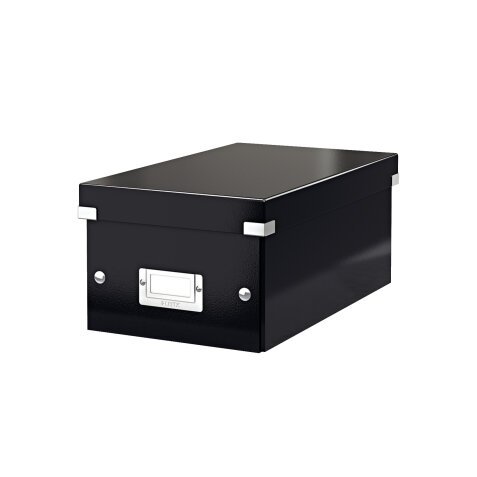 Boîte de rangement pour DVD Click & Store, noir
