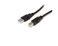 Cable USB Activo de 10m para Impresora - 1x USB A Macho - 1x USB B Macho - Adaptador Negro