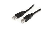 Cable USB Activo de 10m para Impresora - 1x USB A Macho - 1x USB B Macho - Adaptador Negro
