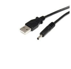 Cable Adaptador de Alimentación de 90cm USB a Conector Coaxial Tipo H 5V DC - Macho a Macho