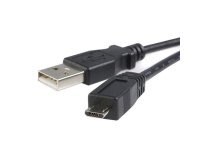 Cable de 50cm Micro USB B a USB A Cargador para Teléfono Móvil Datos USB 2.0 - Macho a Macho - Negro