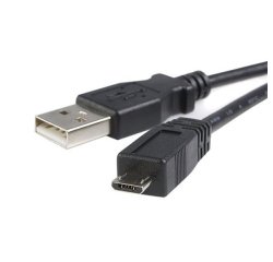Cable Adaptador de 1m USB A Macho a Micro USB B Macho para Teléfono Móvil Carga y Datos - Negro