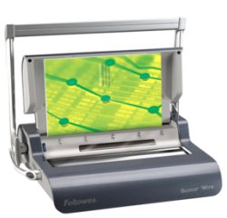 Perforelieuse fellowes quazar wire manuelle 130f perforation facile 15f 80g anneaux métal 14mm a4 410x460x130mm 7,4kg
