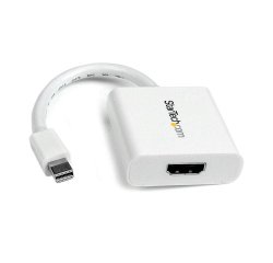 StarTech.com Adaptateur Mini DisplayPort vers HDMI - Convertisseur Vidéo mDP à HDMI - 1080p - Mini DP ou TB 1/2 Mac/PC vers Moniteur/Affichage HDMI - Câble Passif mDP 1.2 vers HDMI - Blanc