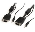StarTech.com Câble vidéo coaxial pour écran VGA haute résolution 2 m avec audio HD15 M/M