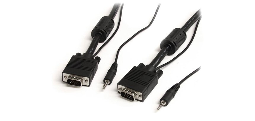 StarTech.com Câble vidéo coaxial pour écran VGA haute résolution 2 m avec audio HD15 M/M