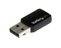 StarTech.com Mini Adaptador de Red USB 2.0 Inalámbrico Wireless-AC de Banda Doble AC600 - Wifi 802.11ac 1T1R
