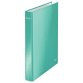 Classeur leitz wow 4 anneaux en d 25mm carton pelliculé robuste a4+ 275x40x318mm dos 40mm coloris menthe