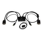 StarTech.com Switch KVM USB VGA à 2 ports - Commutateur KVM alimenté par USB avec câbles et commutateur à distance