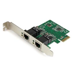 StarTech.com Adaptador Tarjeta de Red NIC PCI Express PCI-E de 2 Puertos Ethernet Gigabit RJ45