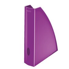 Porte-revues Wow. Dimensions (hxp) : 31,2 x 25,8 cm. Dos de 7,5 cm. Coloris Violet