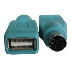 Nilox NX080500105 cable gender changer PS/2 USB 2.0 Green