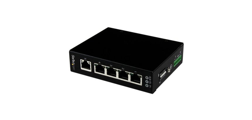 StarTech.com Switch Gigabit Ethernet industriel non géré à 5 ports - Commutateur GbE à montage mural / sur rail DIN