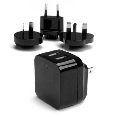 StarTech.com Chargeur mural USB à 2 ports - Haute puissance (17 W / 3,4 A) - Chargeur de voyage international