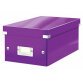 Boîte de rangement DVD CLICK&STORE. Contenance 20 DVD standard ou 40 slim. Coloris violet