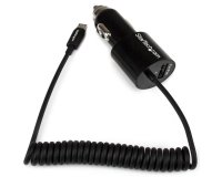 StarTech.com Cargador USB de 2 Puertos para Coche con Cable Micro USB y puerto USB - Negro