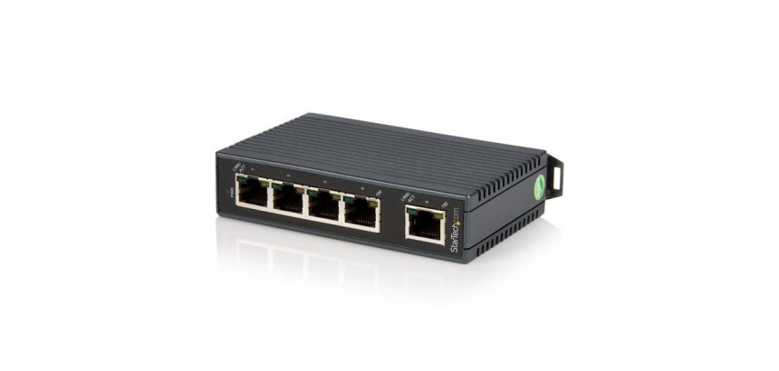 StarTech.com Switch Ethernet industriel non géré à 5 ports - Commutateur réseau 10/100 a montage sur rail DIN