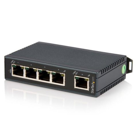 StarTech.com Switch Conmutador Industrial Ethernet de 5 Puertos RJ45 de Montaje en Carril DIN