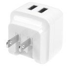 StarTech.com Chargeur mural USB à 2 ports - Haute puissance 17W / 3,4A - Chargeur de voyage international - Blanc