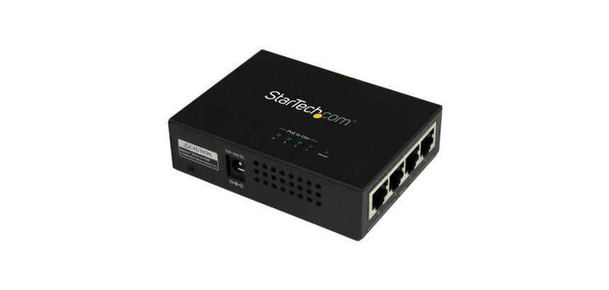 StarTech.com Injecteur PoE+ à 4 ports Gigabit - Midspan Power over Ethernet - 802.3at/af