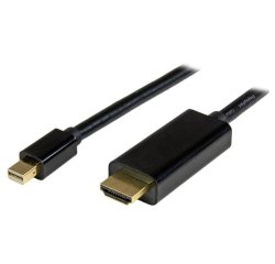 StarTech.com 3ft (1m) Mini DisplayPort to HDMI Cable - 4K 30Hz Video - mDP to HDMI Adapter Cable - Mini DP or Thunderbolt 1/2 Mac/PC to HDMI Monitor/Display - mDP to HDMI Converter Cord