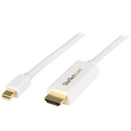 StarTech.com Cable Conversor Mini DisplayPort a HDMI de 1m - Color Blanco - Ultra HD 4K