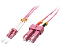 Lindy 46362 Cable de fibra óptica e InfiniBand 3 m LC SC Rosa