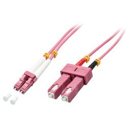 Lindy 46362 Cable de fibra óptica e InfiniBand 3 m LC SC Rosa