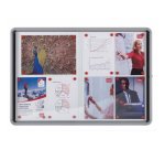 Vitrine d'affichage magnétique porte coulissante Premium Plus fermeture à clé capacité 15 feuilles